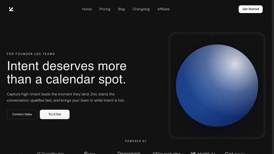 Screenshot of HeyZinc