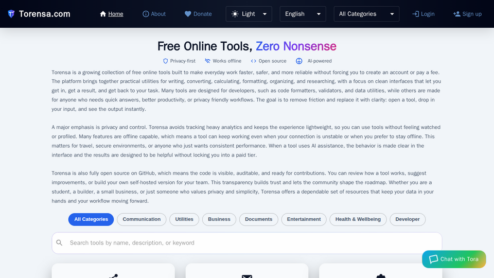 Screenshot of Torensa