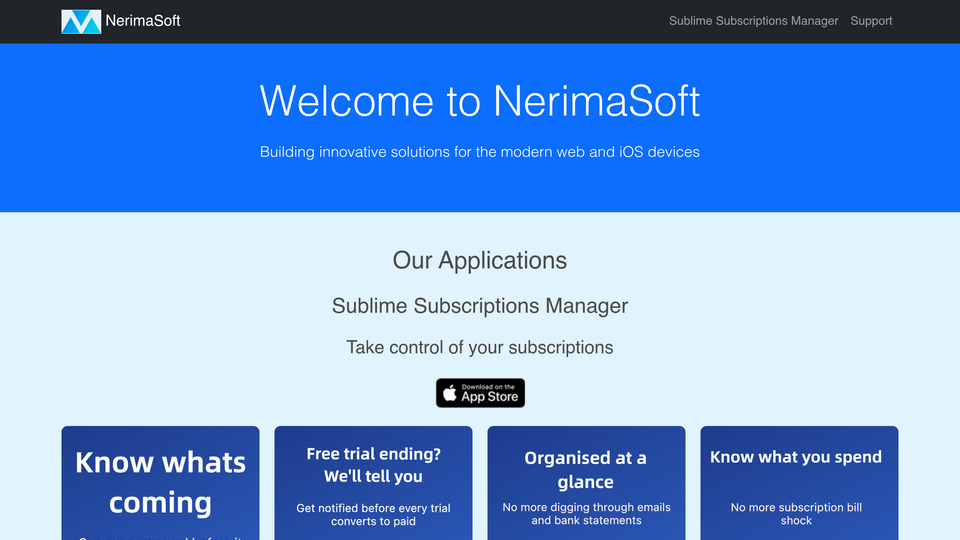 Screenshot of Sublime Subscription Man