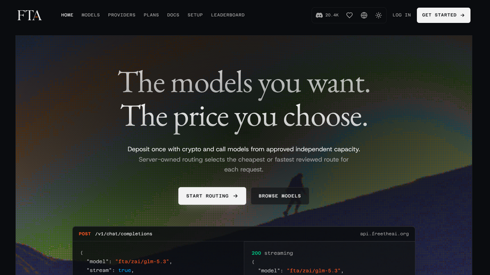Screenshot of FreeTheAI