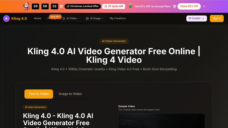 Screenshot of kling 4.0