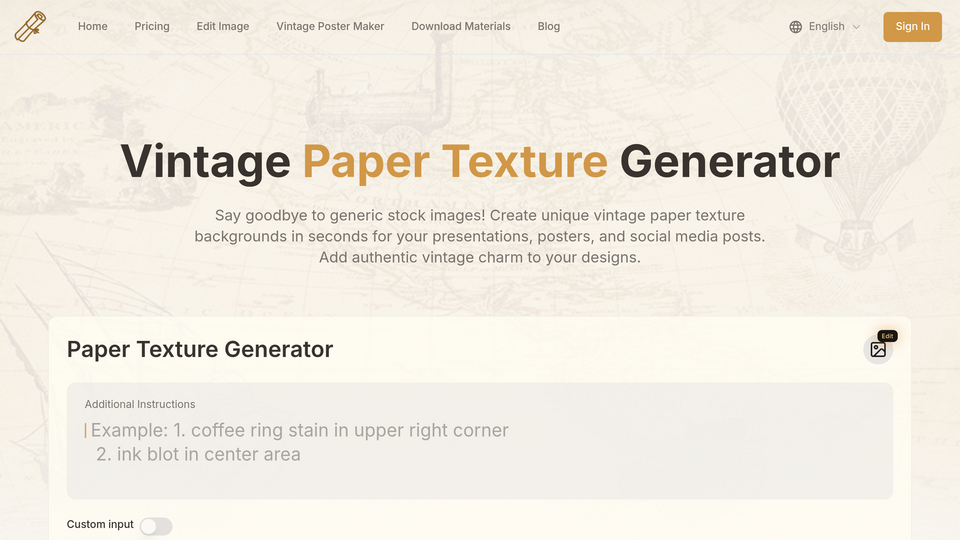 Screenshot of Vintage Paper Texture