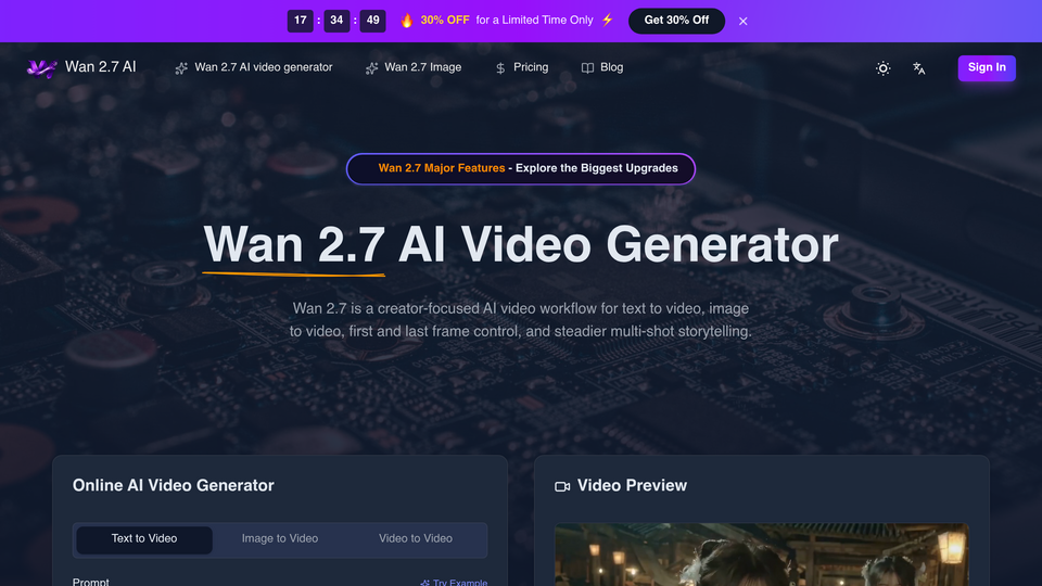 Screenshot of Wan2.7