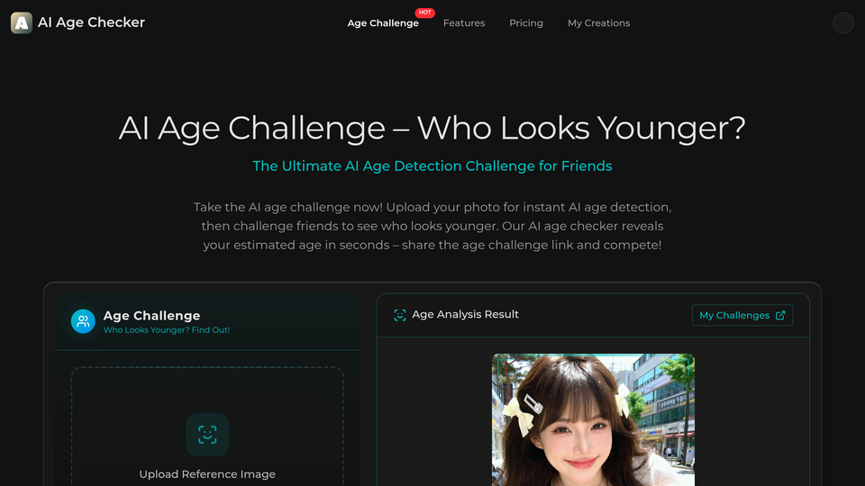 Screenshot of AI Age Challenge