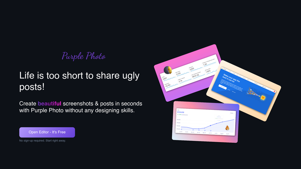Screenshot of Purple Photo