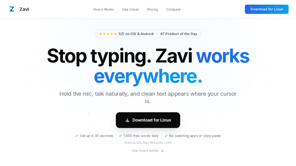 Screenshot of Zavi