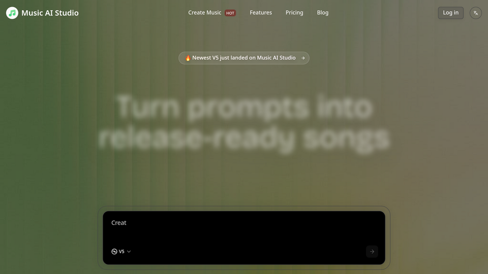 Screenshot of Music AI Studio
