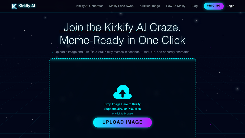 Screenshot of Kirkify AI