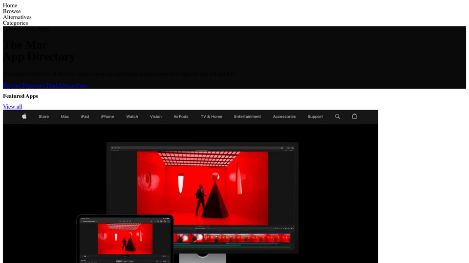 Screenshot of Discover Mac Apps