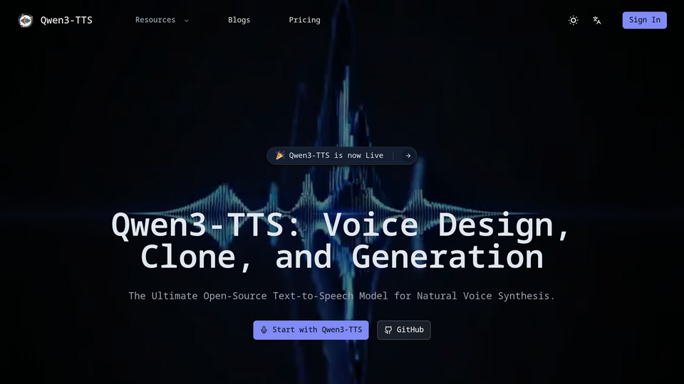 Screenshot of Qwen3-TTS