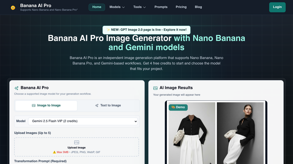 Screenshot of Nano Banana AI Image Gen