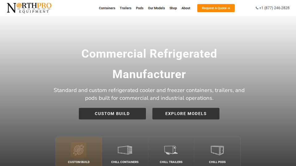 Screenshot of North Pro Equipment