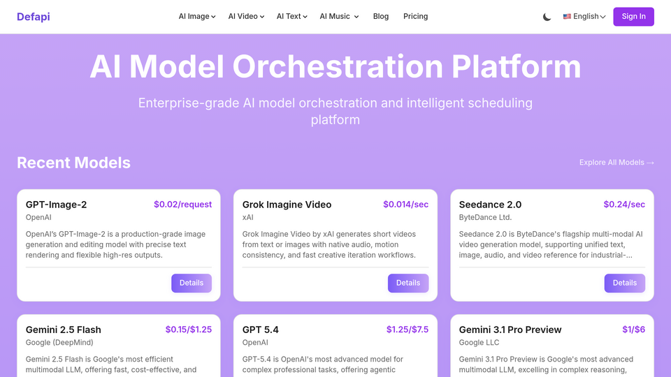 Screenshot of Defapi
