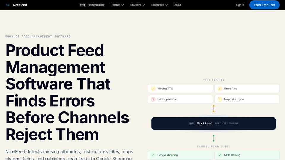 Screenshot of NextFeed