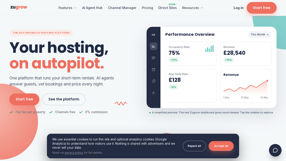 Screenshot of Zugrow
