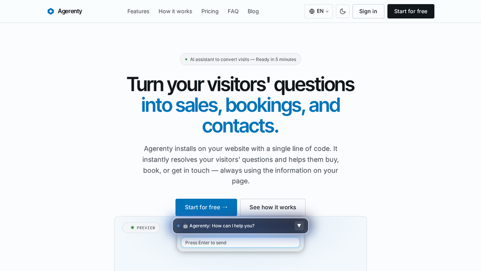 Screenshot of Agerenty