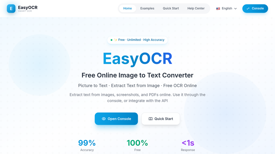 Screenshot of Easy OCR