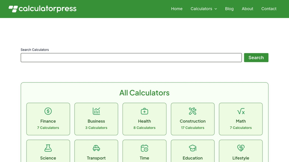 Screenshot of CalculatorPress
