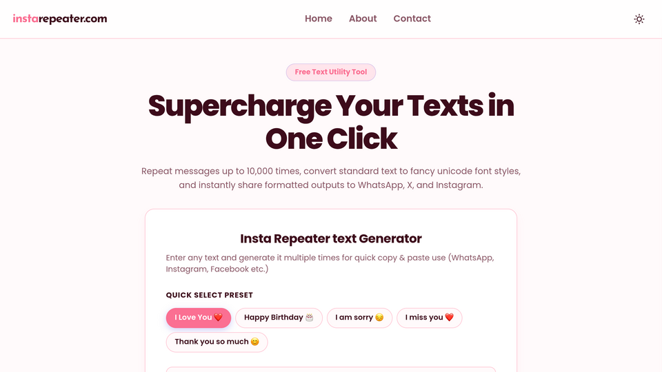 Screenshot of Insta Reapeater