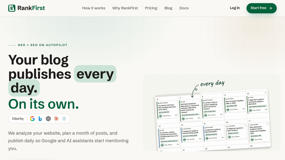 Screenshot of RankFirst