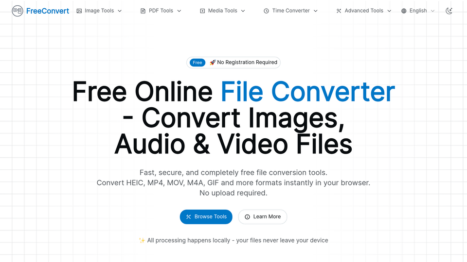 Screenshot of FreeConvert