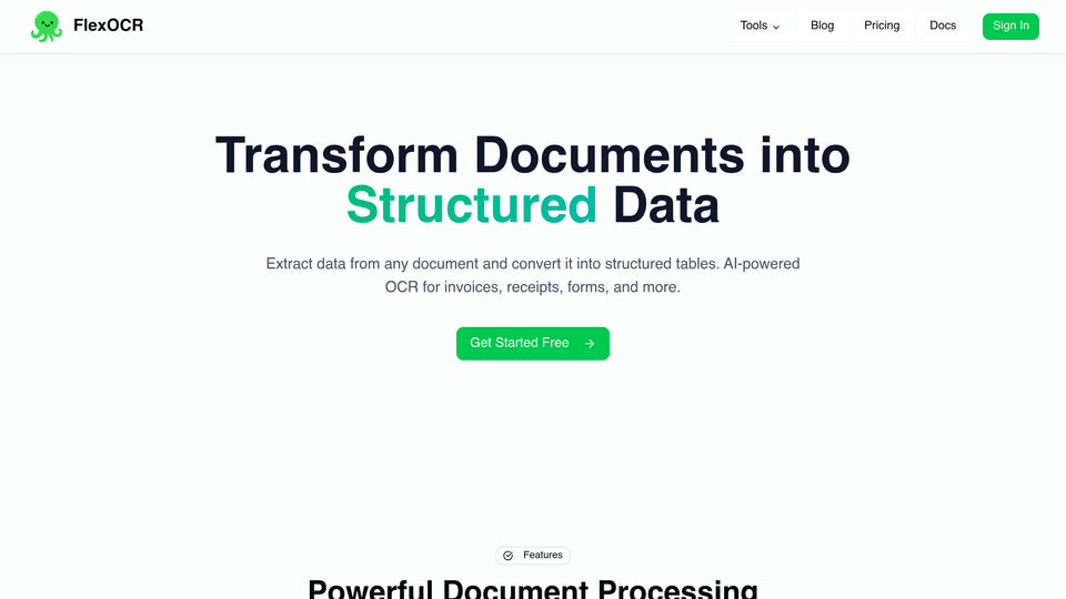 Screenshot of FlexOCR