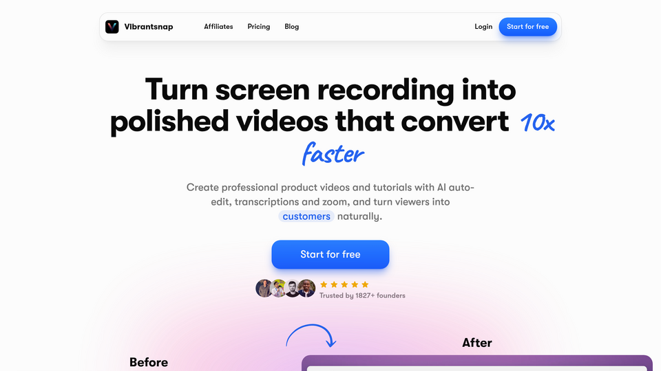 Screenshot of Vibrantsnap