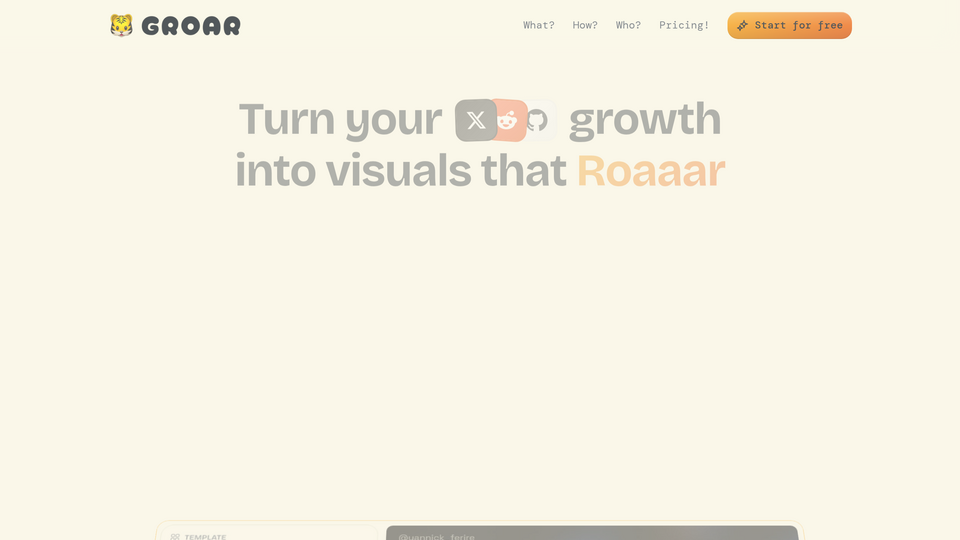 Screenshot of 🐯 GROAR