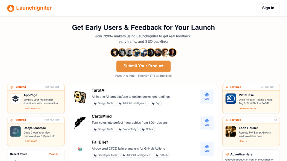 Screenshot of LaunchIgniter