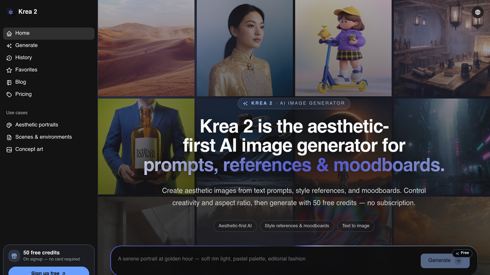 Screenshot of Krea 2 Image
