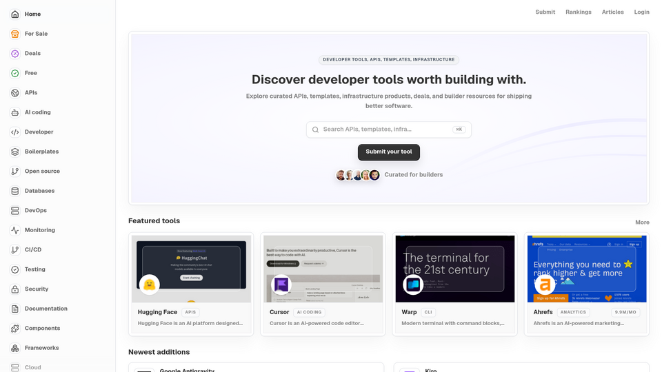 Screenshot of DevRove