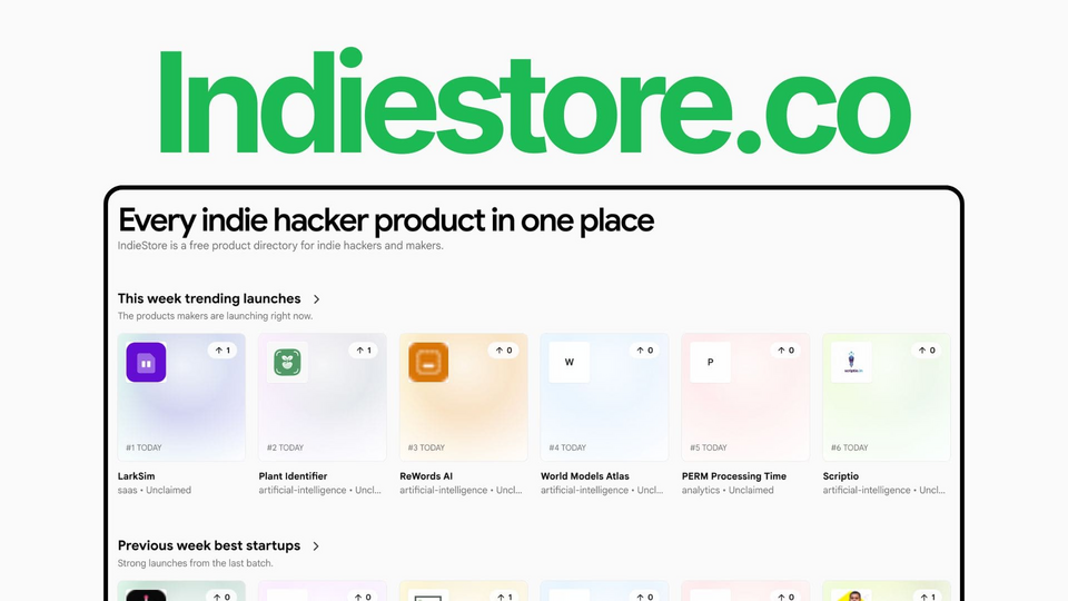 Screenshot of IndieStore