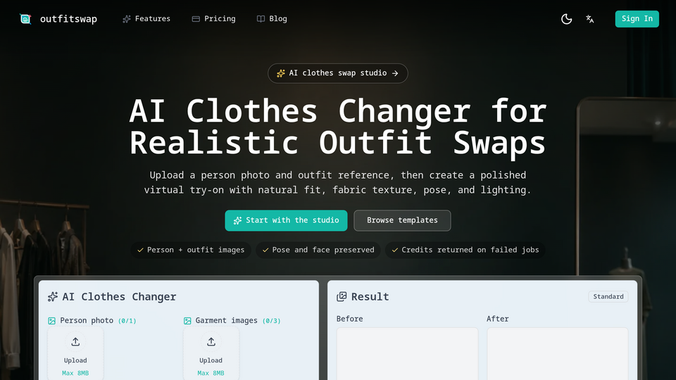 Screenshot of outfitswap