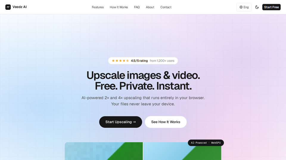 Screenshot of Veedz AI