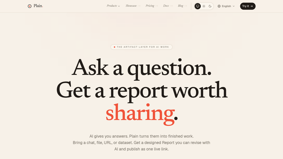 Screenshot of Plain