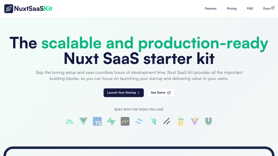 Screenshot of Nuxt SaaS Kit