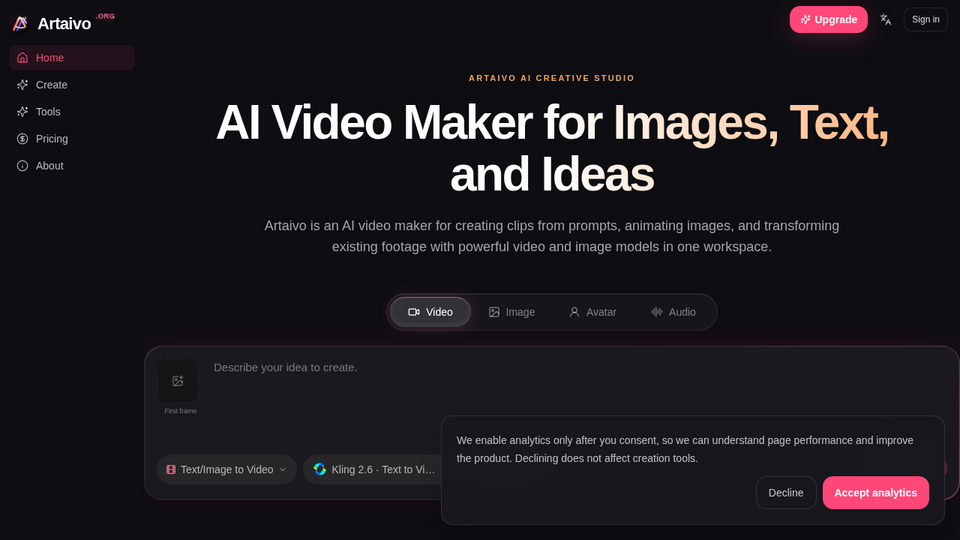 Screenshot of Artaivo