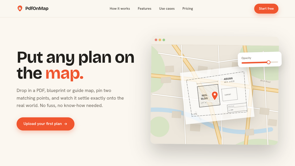 Screenshot of PdfOnMap