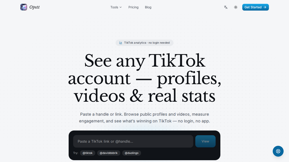 Screenshot of Opstt