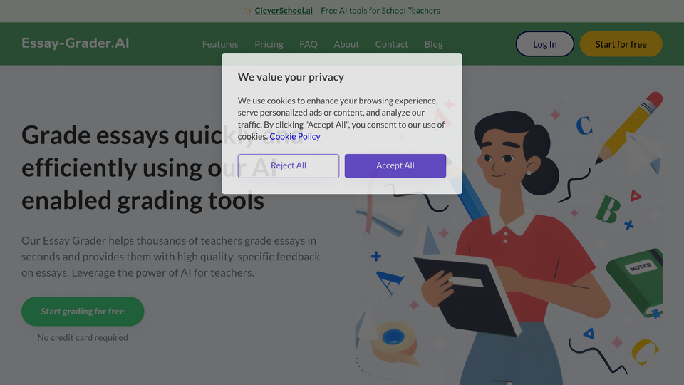 Screenshot of Essay-Grader.ai