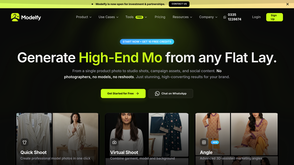 Screenshot of Modelfy