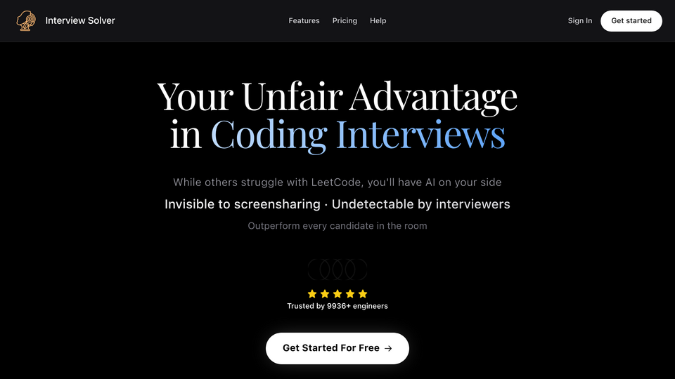 Screenshot of Interview Solver