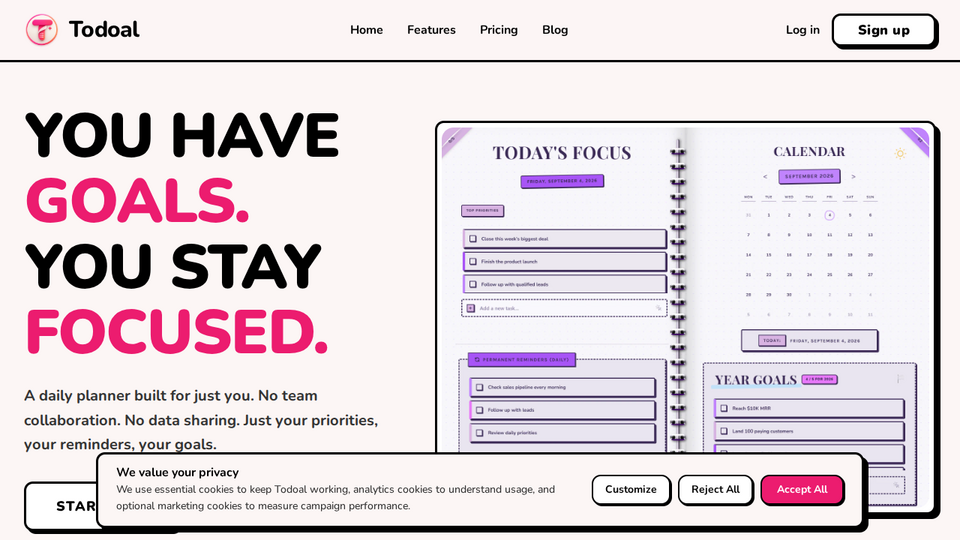 Screenshot of Todoal