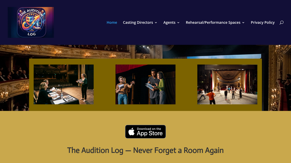 Screenshot of The Audition Log