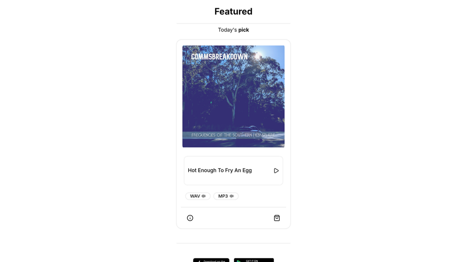 Screenshot of Songcards