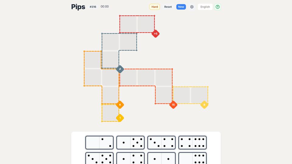 Screenshot of Pips Game