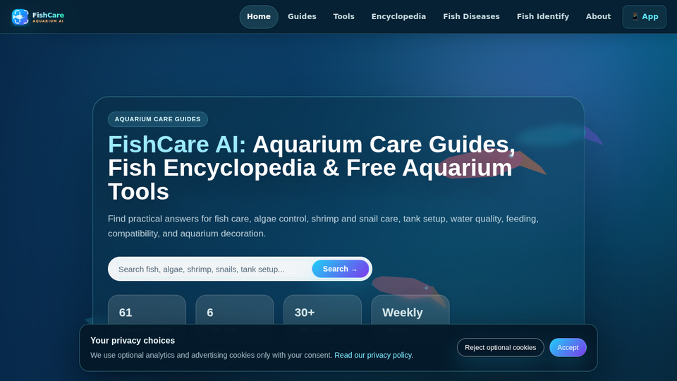 Screenshot of FishCare AI: Aquarium Gu