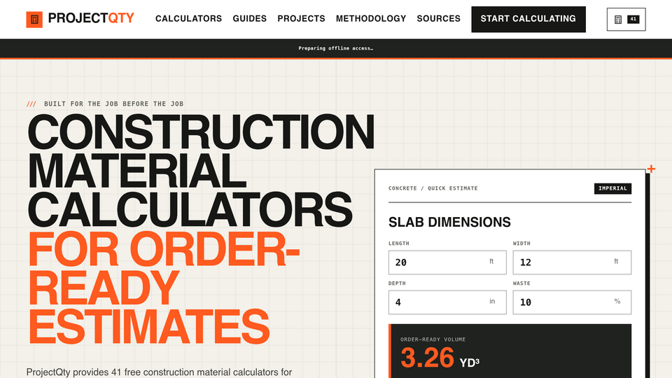 Screenshot of ProjectQty