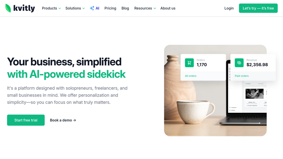 Screenshot of ðŸŒ±kvitly
