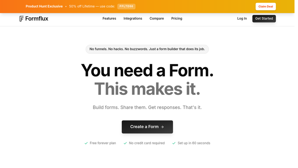 Screenshot of Formflux